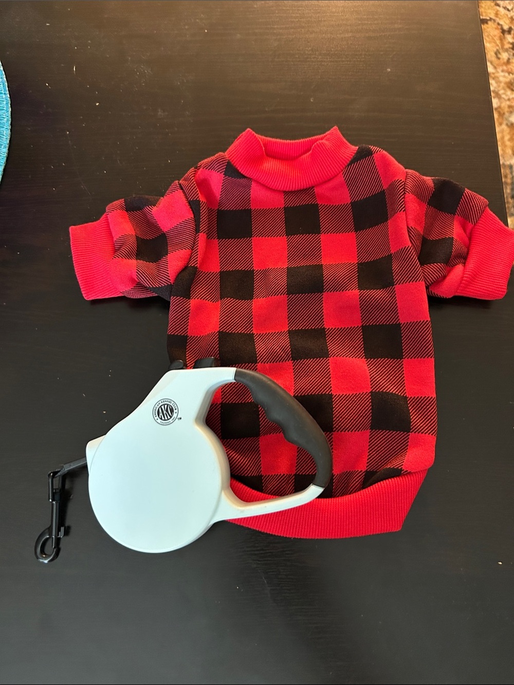 Red and Black Buffalo Plaid Pet Sweater